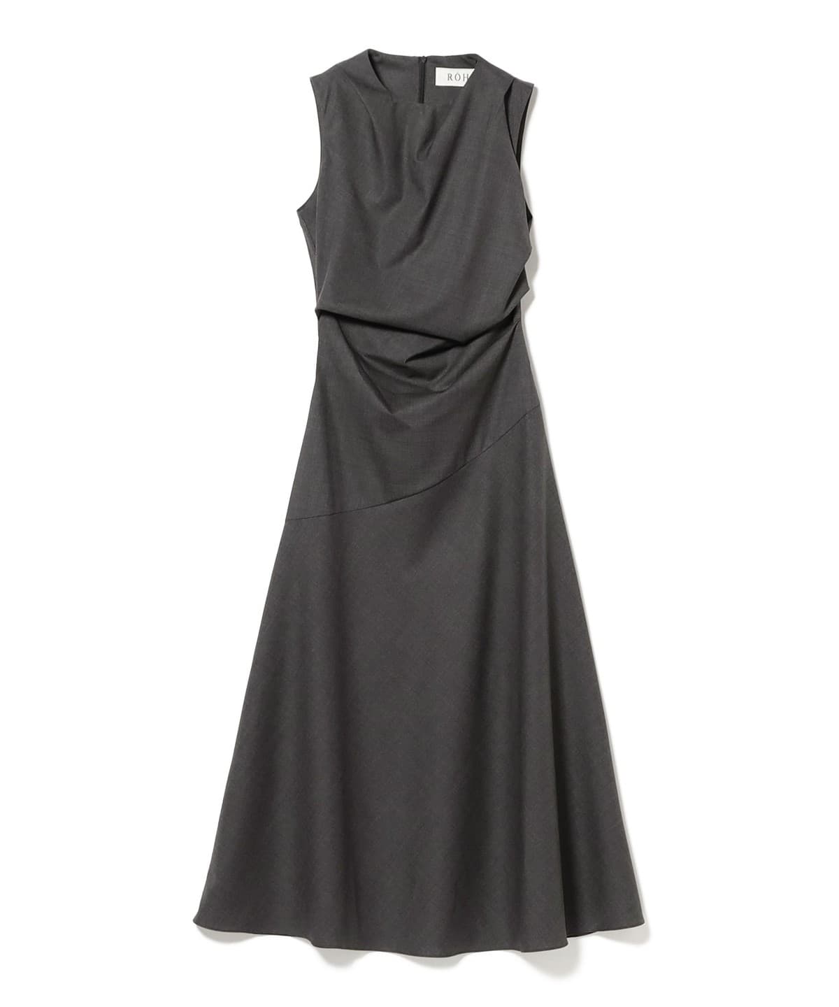 ROHE / ツイストドレープ ノースリーブ ワンピース ワンピース WOMEN DARK GREY MELANGE 34 ROHE / ツイストドレープ ノースリーブ ワンピース ワンピース WOMEN DARK GREY MELANGE 34
