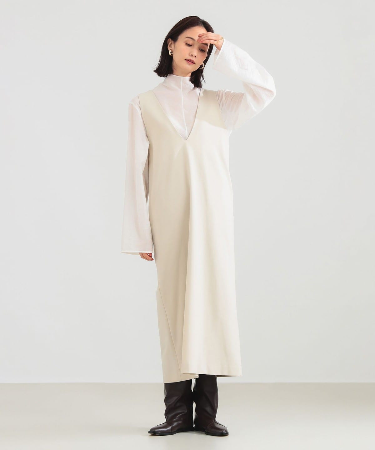 Demi-Luxe BEAMS（デミルクス ビームス）2WAY Vネックワンピース