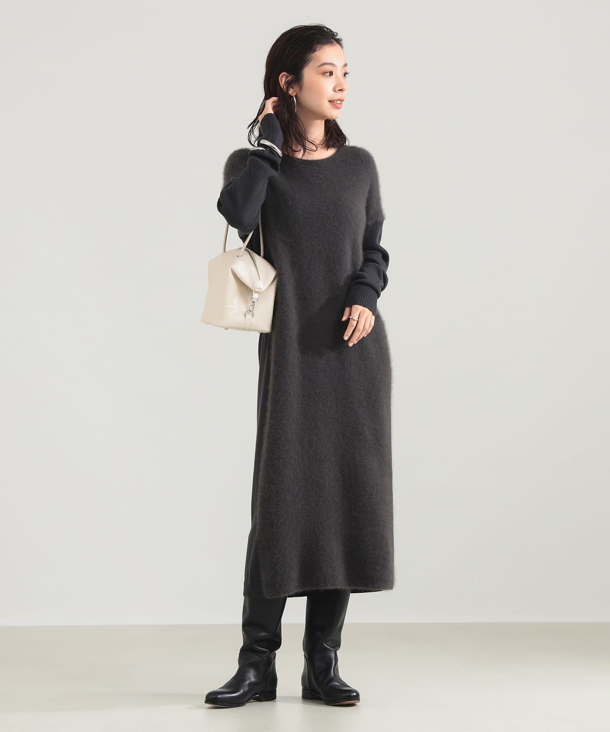 Demi-Luxe BEAMS（デミルクス ビームス）フラッフィ クルーネック