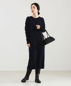 Demi-Luxe BEAMS / 女裝 蓬鬆 圓領 針織 洋裝