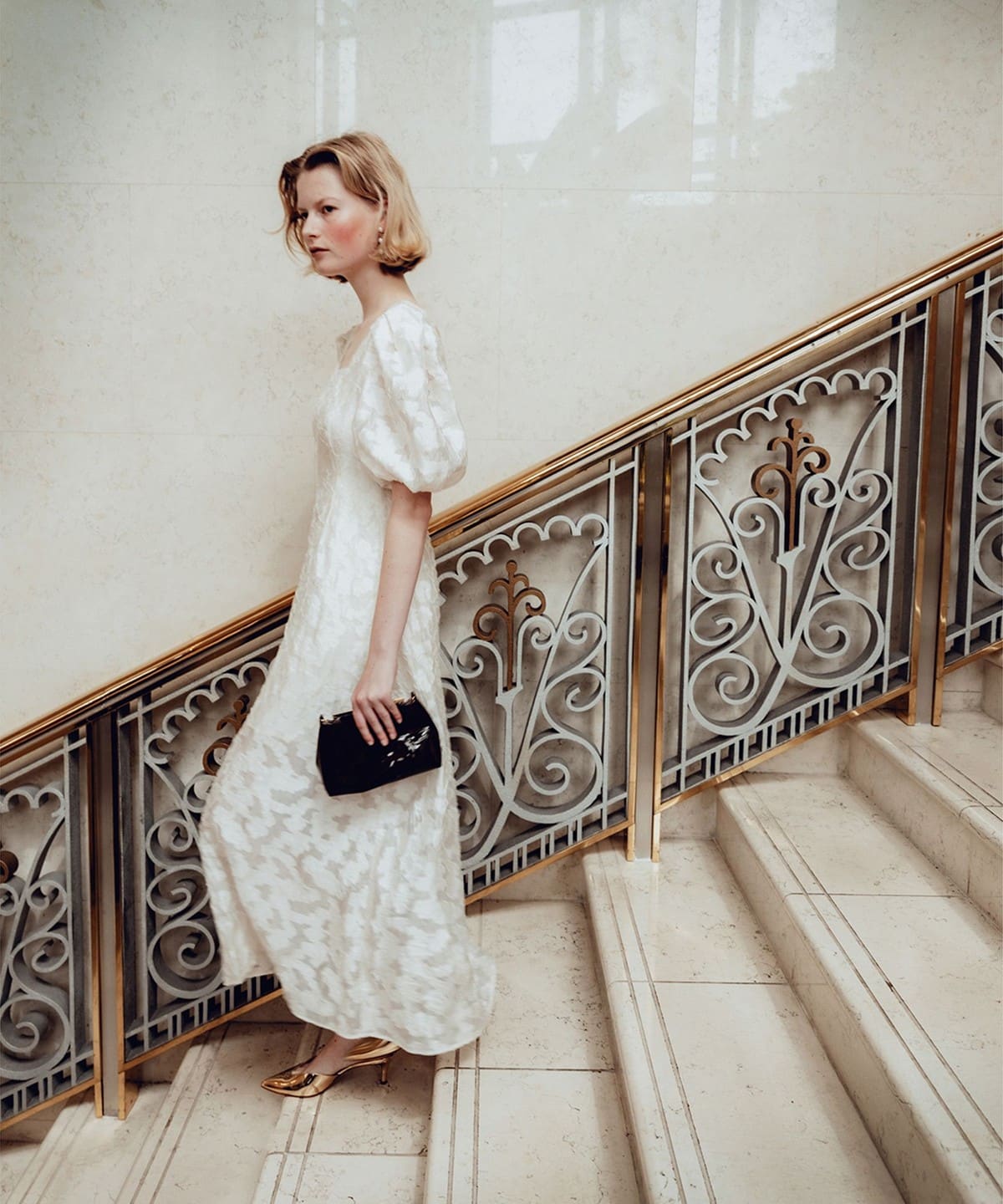 BEAMS SALON / パフブーケ ドレス ワンピース WOMEN OFF WHITE 38 BEAMS SALON / パフブーケ ドレス ワンピース WOMEN OFF WHITE 38