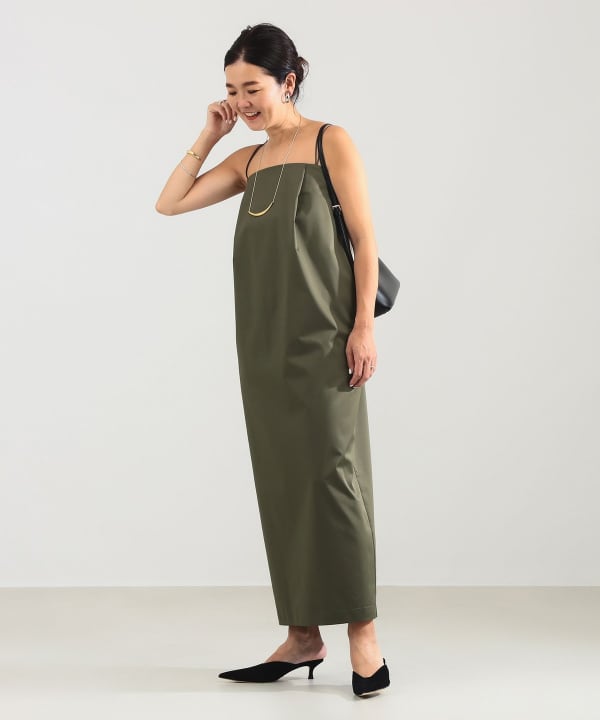 デミルクスビームス　カーキ ノースリーブキャミソール Demi-Luxe BEAMS（デミルクス ビームス）ヘルシー ニット