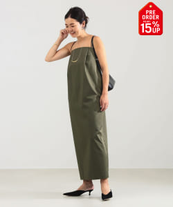 【+15%ポイントUP】エディター東原妙子 × Demi-Luxe BEAMS / シャイニー キャミソール ワンピース