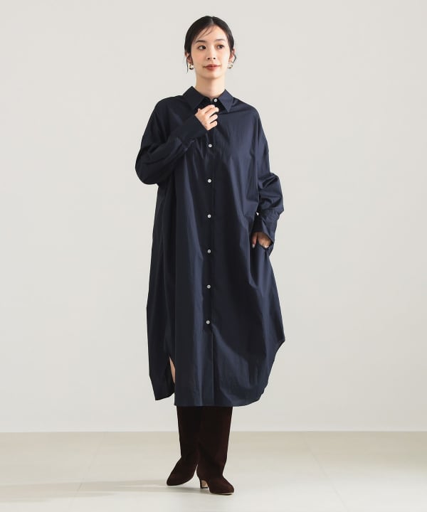 美品 デミルクスビームス 3,2万円 シャツワンピース ホワイト A435