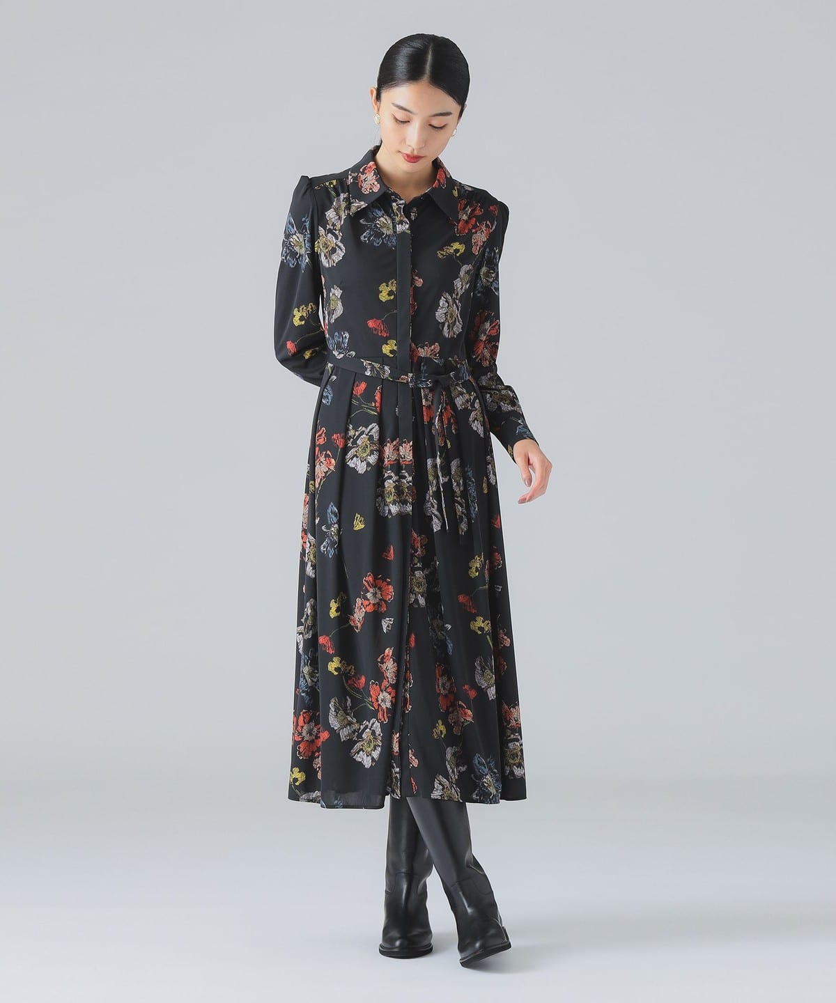CORCOVADO コルコバード / ブラック ペタル ドレス ワンピース WOMEN Black Petal 36 CORCOVADO コルコバード / ブラック ペタル ドレス ワンピース WOMEN Black Petal 36