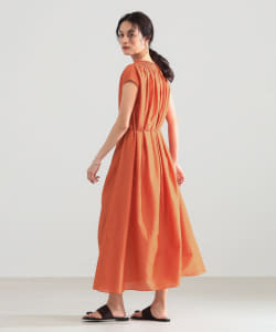 Cotton silk off-shoulder dress