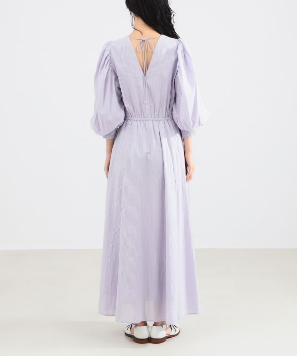 美品⭐️ne Quittez pas スキッパーピンタックワンピース ベージュ Demi-Luxe BEAMS（デミルクス ビームス）【別注】ne Quittez pas
