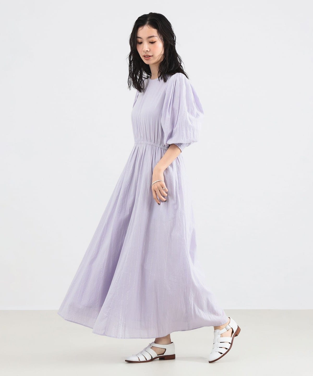 ne Quittez pas ヌキテパ / ルレックス ストライプ ワンピース ワンピース WOMEN LAVENDER M ne Quittez pas ヌキテパ / ルレックス ストライプ ワンピース ワンピース WOMEN LAVENDER M
