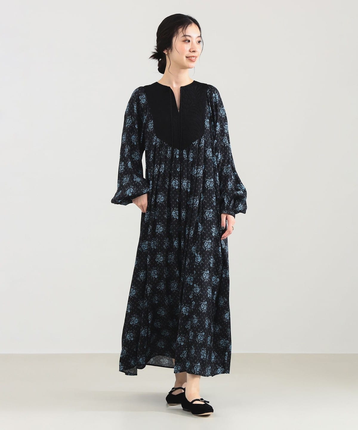 【WEB限定】ne Quittez pas ヌキテパ / ポピープリント ヨーク ワンピース ワンピース WOMEN BLUE M 【WEB限定】ne Quittez pas ヌキテパ / ポピープリント ヨーク ワンピース ワンピース WOMEN BLUE M