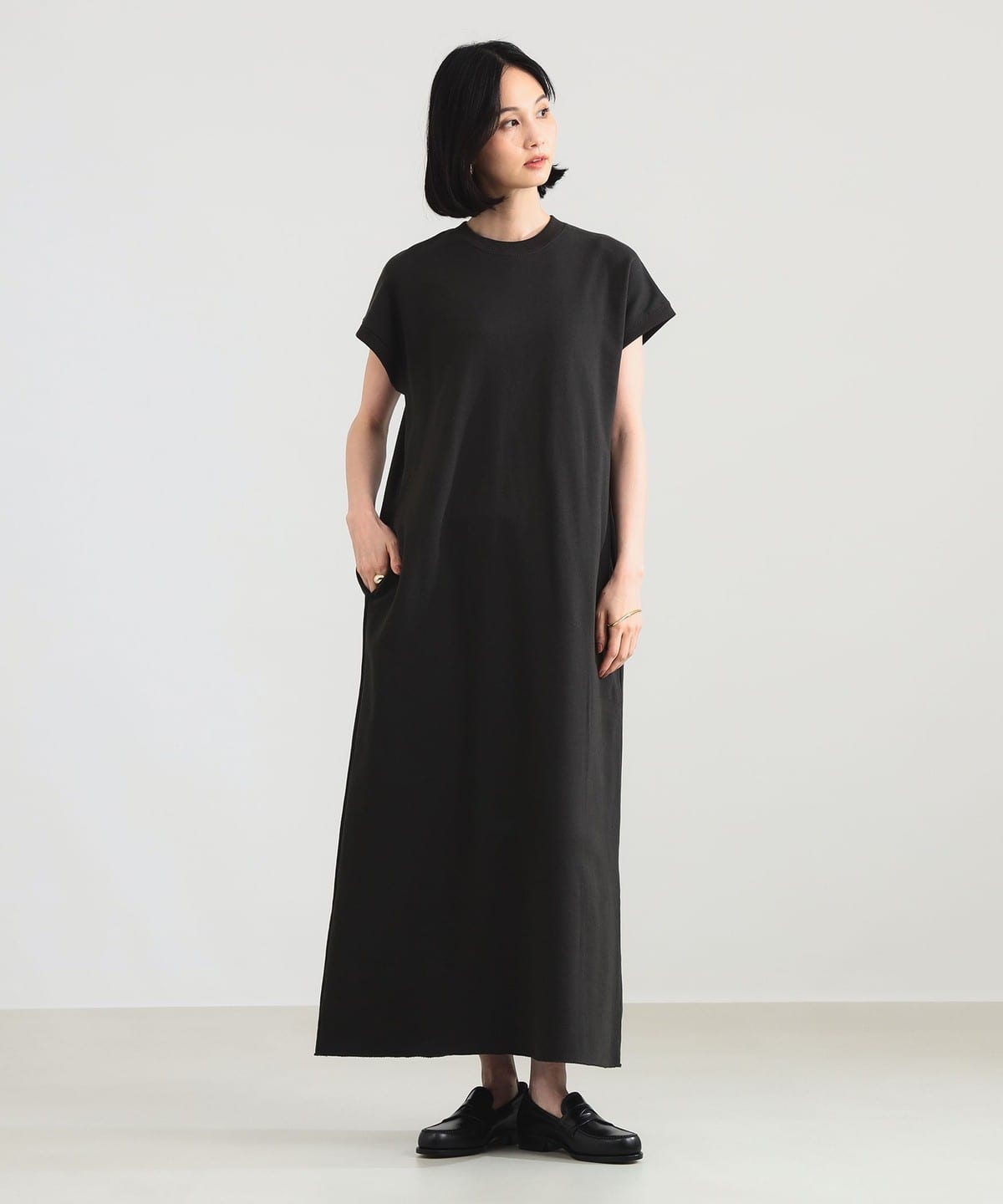 Demi-Luxe BEAMS クルーネック プリントワンピース マキシ丈 Demi-Luxe BEAMS - 新品 Demi-Luxe BEAMS クルーネック プリント