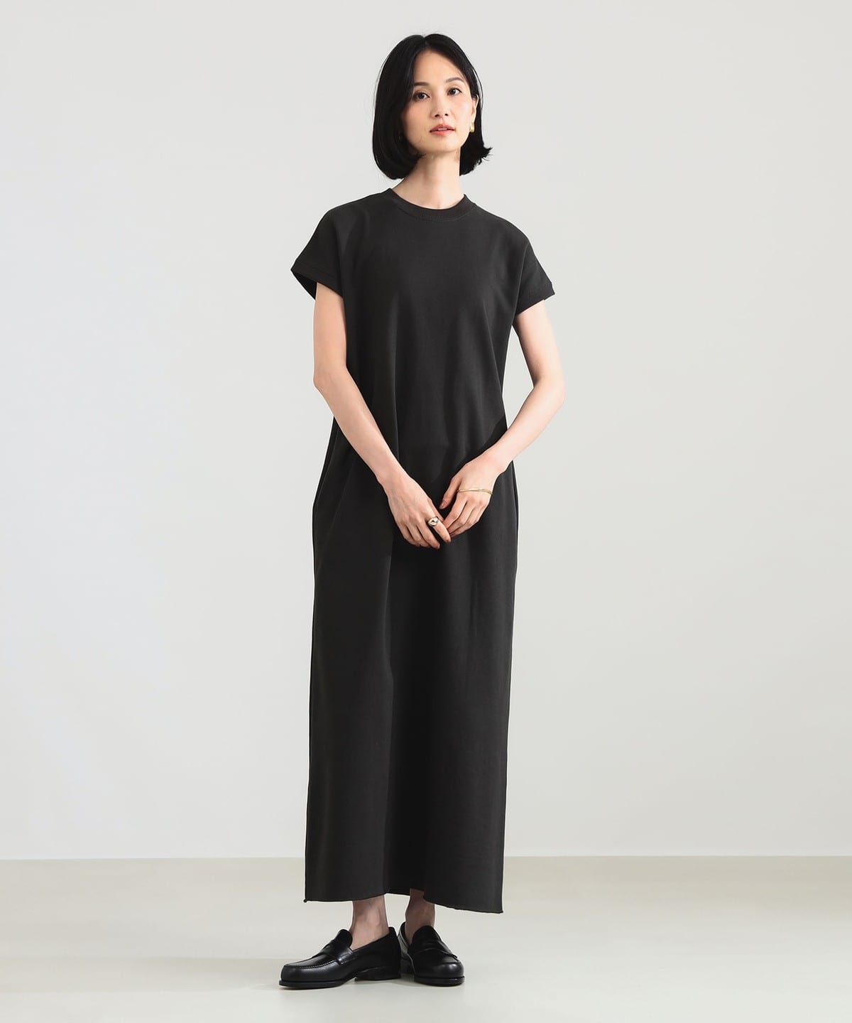 Demi-Luxe BEAMS クルーネック プリントワンピース マキシ丈 Demi-Luxe BEAMS（デミルクス ビームス）【モアバリエーション
