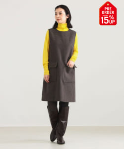 【+15%ポイントUP】AK+1 / ウール チェック ミニワンピース