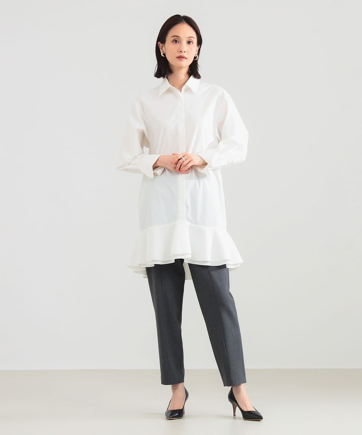 ■専用■美品 デミルクスビームス 3,2万円 シャツワンピース ホワイト 435 美品 デミルクスビームス 3,2万円 シャツワンピース ホワイト