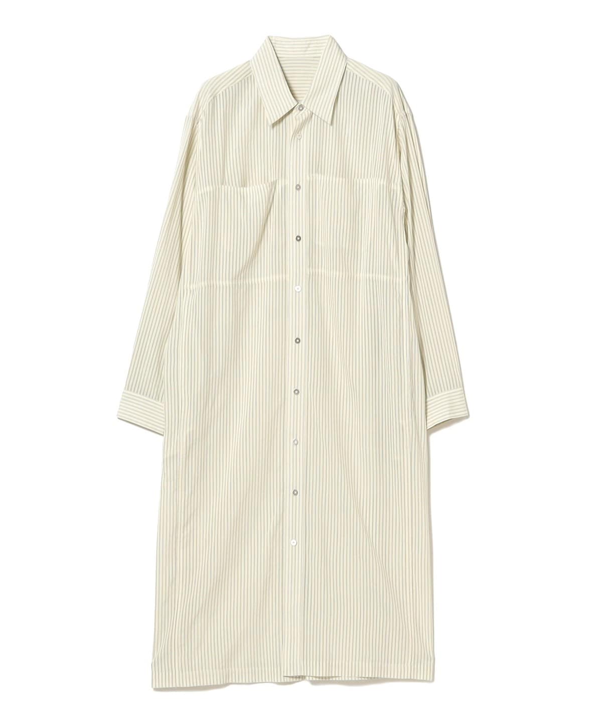 IRENISA / ストライプ シャツ ワンピース ワンピース WOMEN YELLOW ONE SIZE