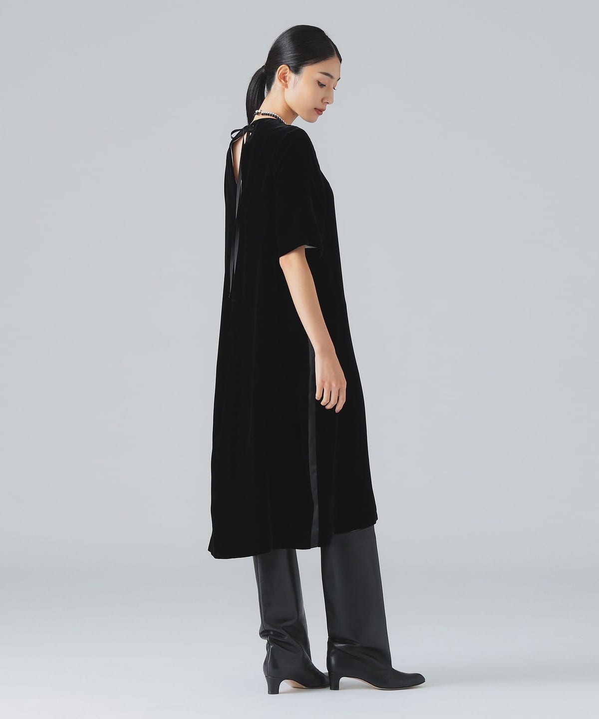 ベルベット リボン ワンピース ワンピース WOMEN BLACK 38 ベルベット リボン ワンピース ワンピース WOMEN BLACK 38