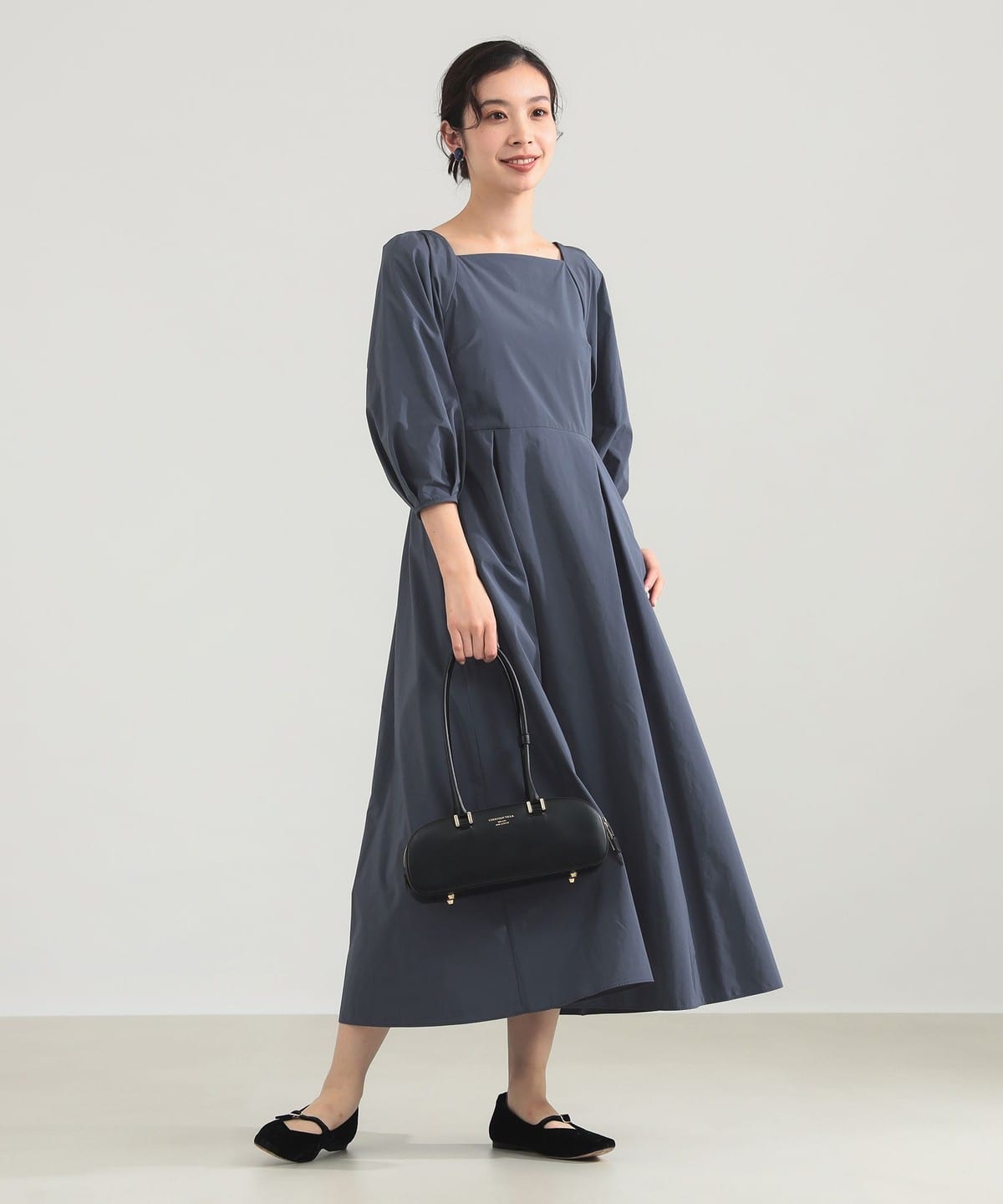 Demi-Luxe BEAMS（デミルクス ビームス）スクエアネック タフタ