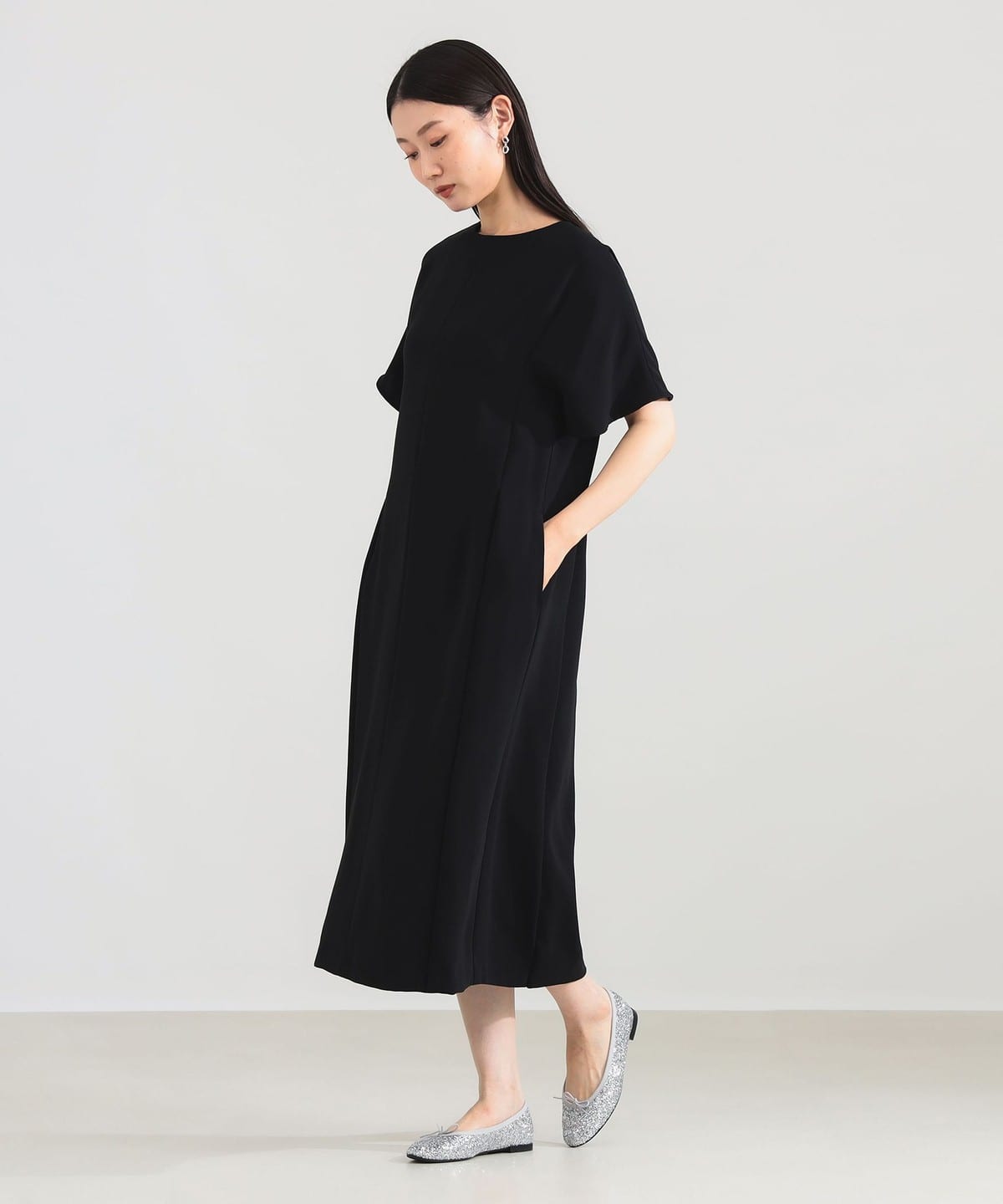 スクエア スリーブ ワンピース ワンピース WOMEN BLACK 36 スクエア スリーブ ワンピース ワンピース WOMEN BLACK 36