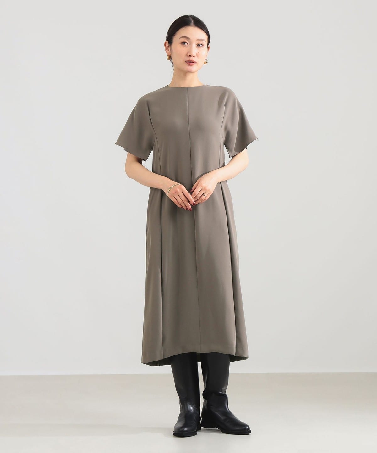 スクエア スリーブ ワンピース ワンピース WOMEN KHAKI 38 スクエア スリーブ ワンピース ワンピース WOMEN KHAKI 38