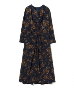 ブーケプリント ツイストワンピース