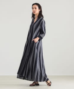 ne Quittez pas / ボイル ストライプ パネル ワンピース