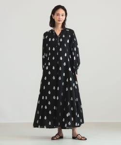 ne Quittez pas / ボイル フラワー ロングスリーブ ワンピース