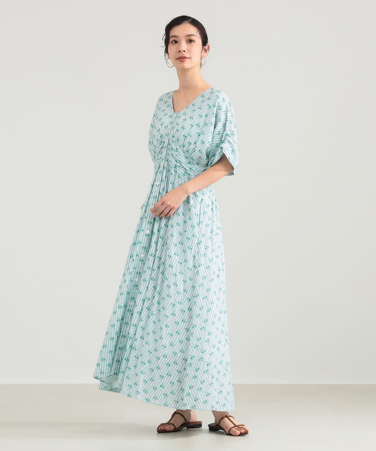 ne Quittez pas スモール フラワー ギャザー ワンピース BEAMS SELECTION for WOMEN（ビームス セレクション for ウィメン）ne