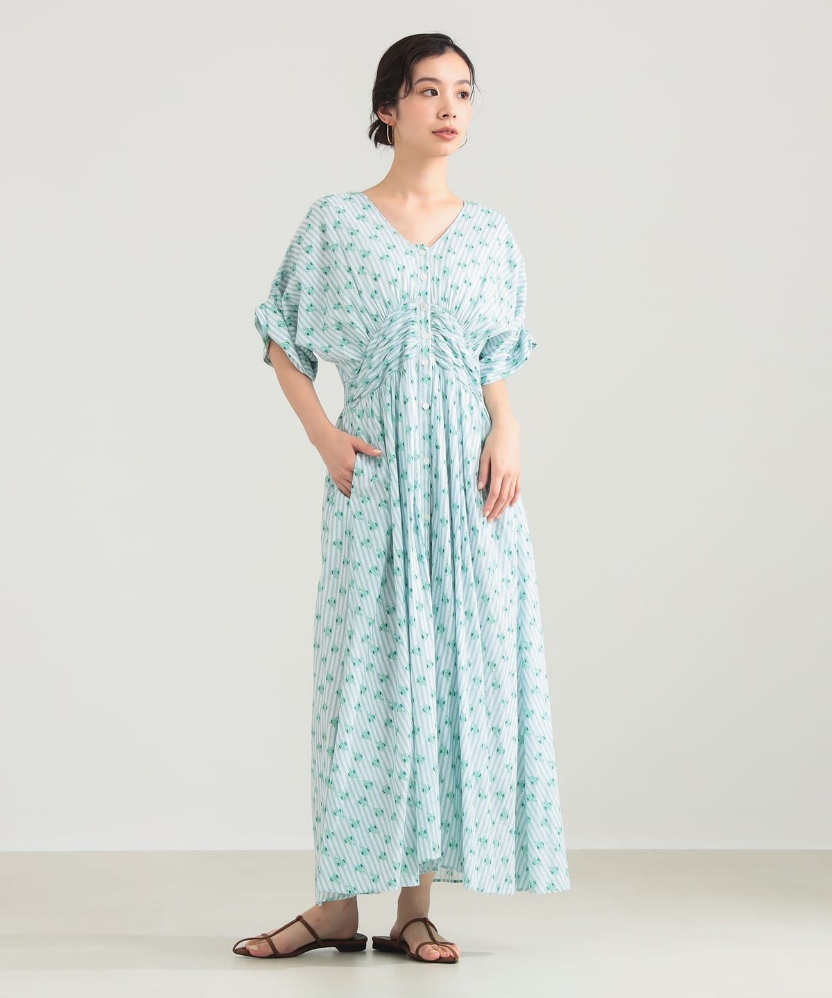 ne Quittez pas スモール フラワー ギャザー ワンピース BEAMS SELECTION for WOMEN（ビームス セレクション for ウィメン）ne