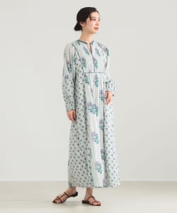 ne Quittez pas / コットンジャカード リリープリント シャーリング ワンピース