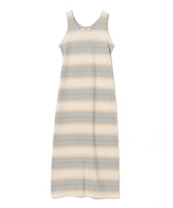 AURALEE / COTTON SILK GRADIENT STRIPE KNIT DRESS