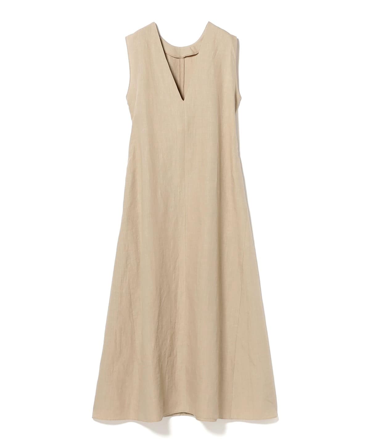 BEAMS シンプル リネン 2WAY ドレス .M ブラウン Demi-Luxe BEAMS（デミルクス ビームス）シンプル リネン 2WAY ドレス