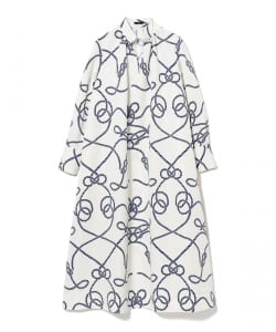 M・fil / ロープ プリント ロング ドレス