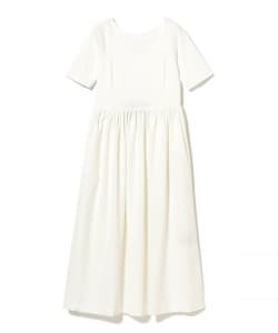 ROOM NO.8 BLACK / コンビ ギャザー ドレス