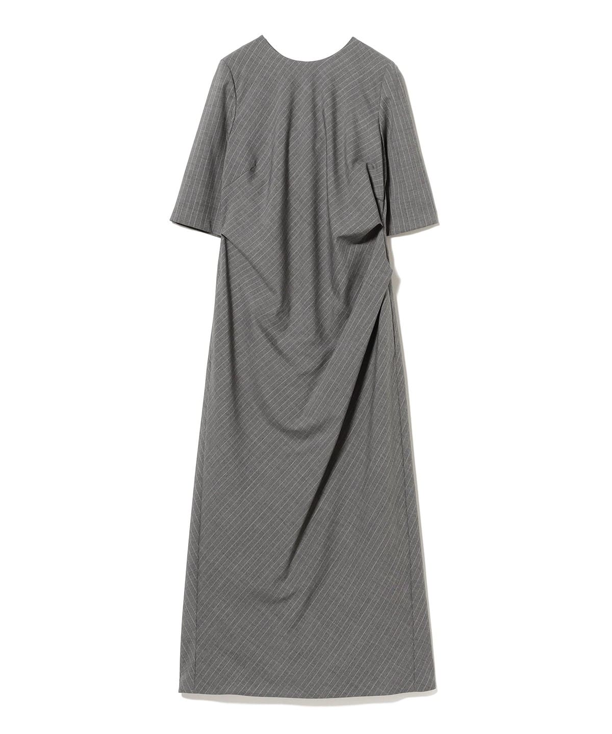 Demi-Luxe BEAMS Asymmetrical Tuck Bias Dress (Dress Demi-Luxe