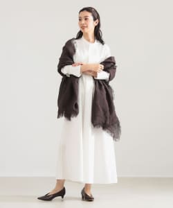 コットンナイロン フレア シャツワンピース