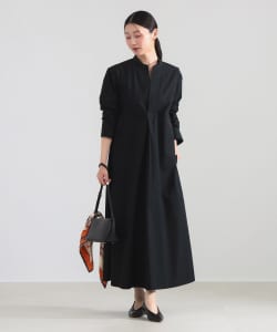 コットンナイロン フレア シャツワンピース