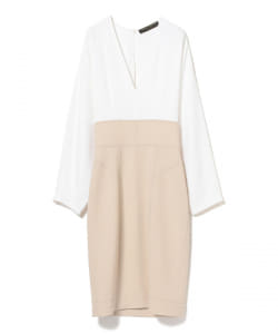 ALBINO TEODORO / バイカラー ロングスリーブ ワンピース
