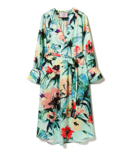 BAGUTTA / フラワープリント リボンワンピース