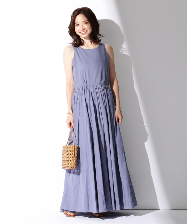 MARIHA 夏のレディのドレス ノースリーブ マキシ丈ワンピース - 通販