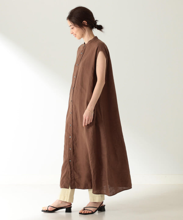 Demi Luxe Beams デミルクス ビームス Ticca リネン フレンチスリーブ ワンピース ワンピース ワンピース 通販 Beams
