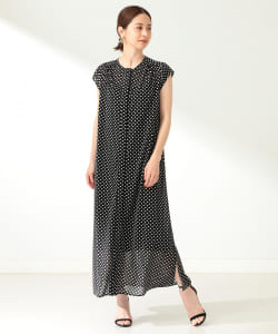M・fil×EFFE BEAMS / ドット フレンチスリーブ ワンピース