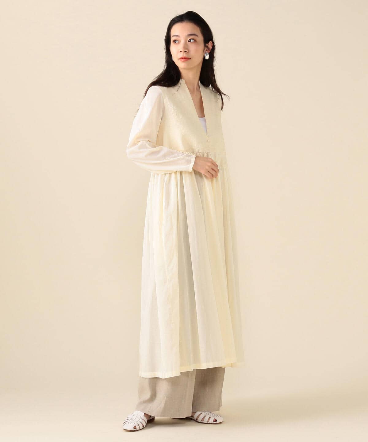 yAEgbgzmala KALAmala KALANCHOE } JRGCHOE / RbgVN KE s[X s[X WOMEN ECRU ONE SIZE