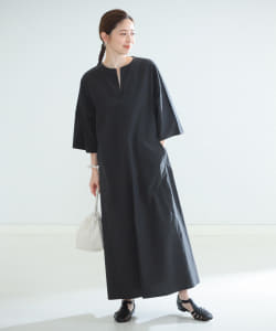 TICCA / コットン キーネック ロングドレス