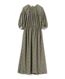 Lachement × Demi-Luxe BEAMS / 別注 フラワープリント ギャザーワンピース