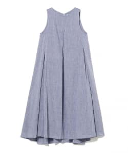 three dots / フレア タック ロングワンピース