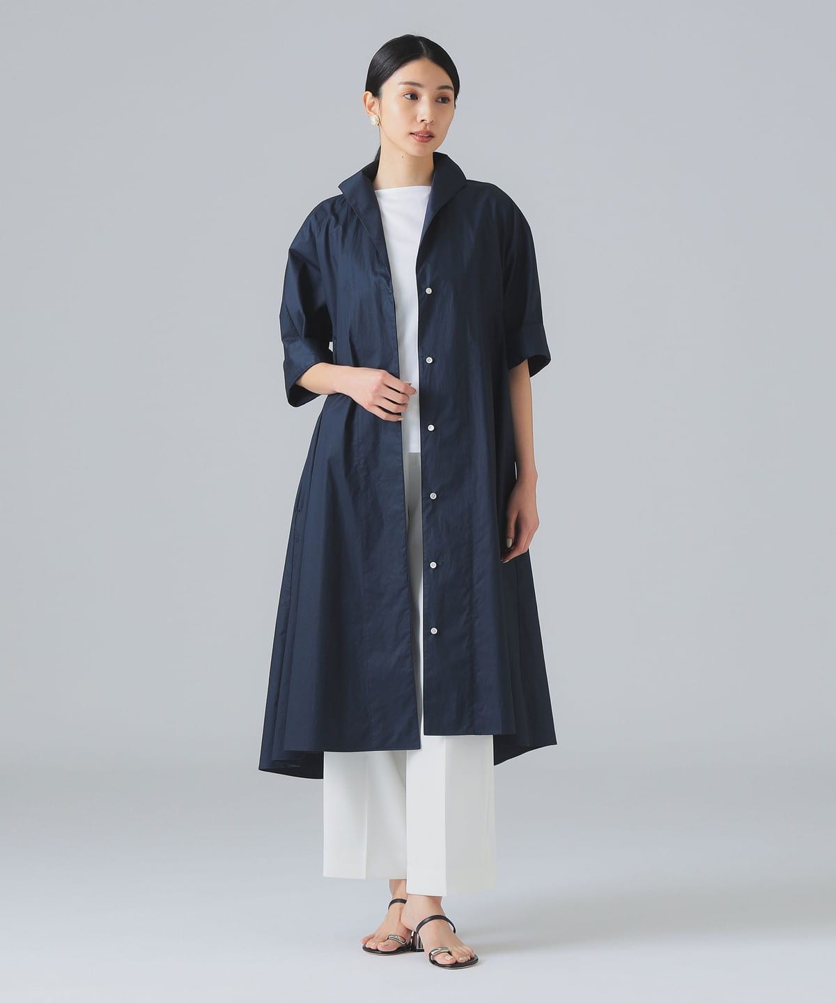 EFFE BEAMS（エッフェ ビームス）オープンカラー シャツ ドレス