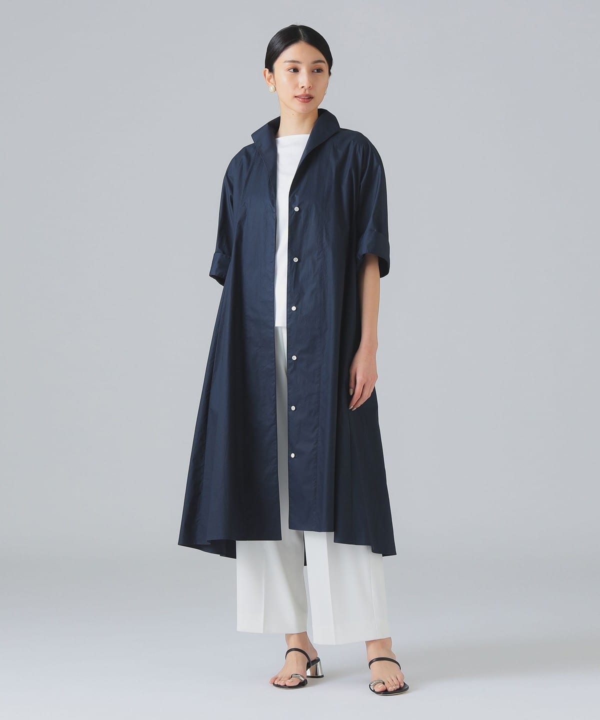EFFE BEAMS（エッフェ ビームス）オープンカラー シャツ ドレス