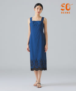 フラワー アイレット ワンピース