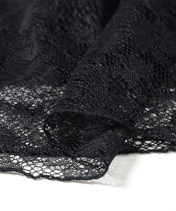 ROOM NO.8 BLACK / レース ティアード ドレス