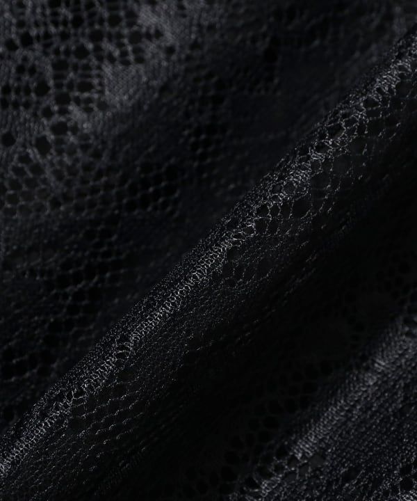ROOM NO.8 BLACK / レース ティアード ドレス