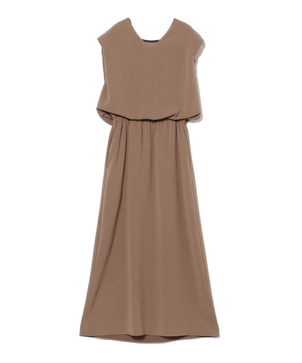V-neck back sheer dress